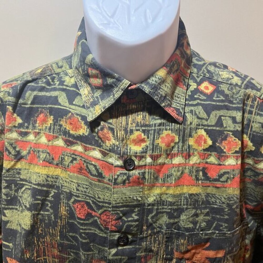 🌄 The Territory Ahead Men’s Vintage Aztec Long Sleeve Shirt Multicolor S EUC 🧵